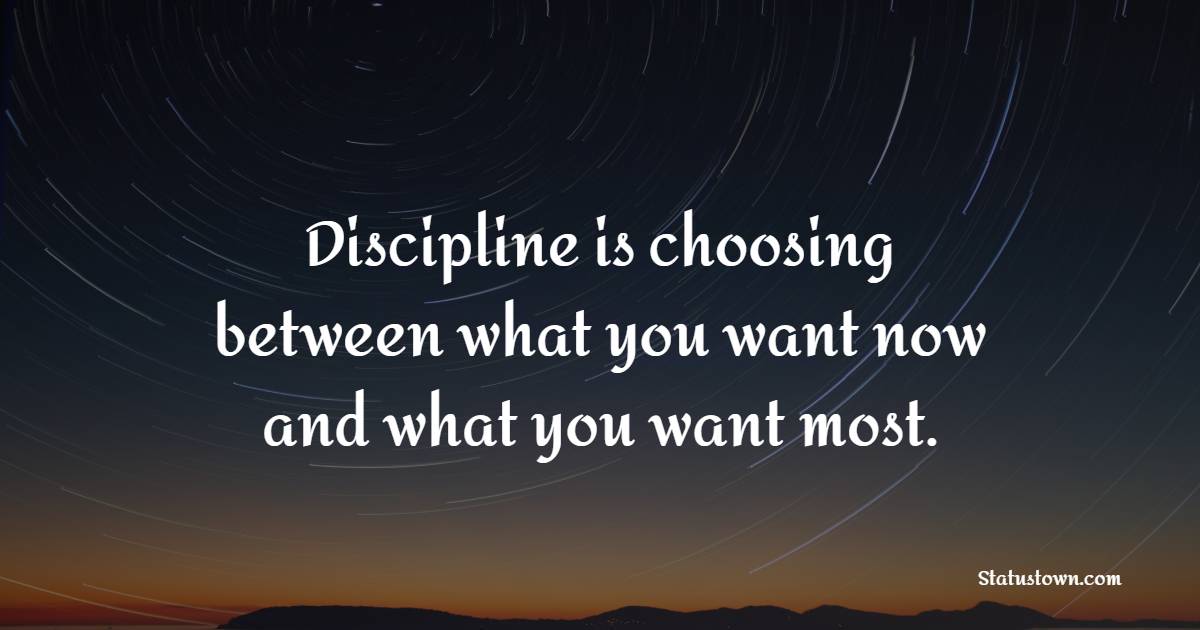Short self-discipline quotes
