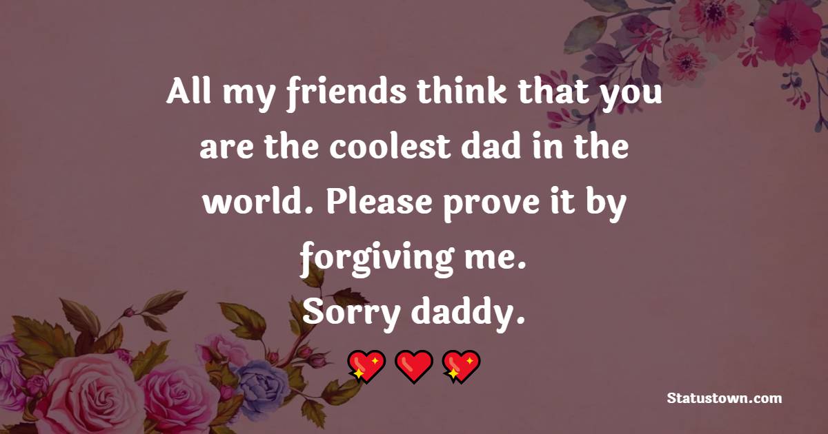 Sorry Messages For Dad