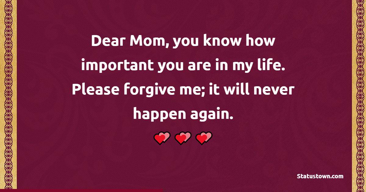 sorry messages for mom