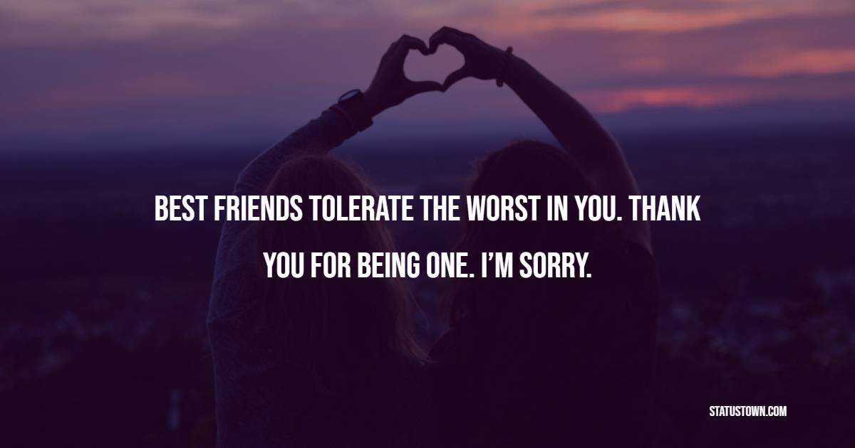 sorry messages for friends