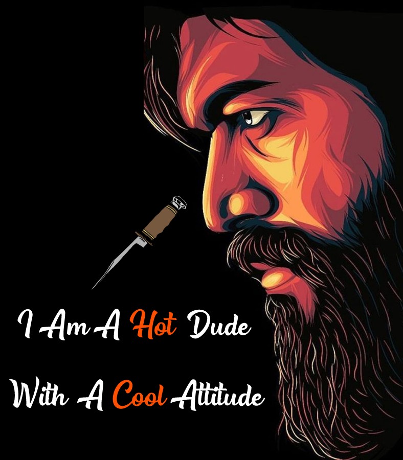 I Am A Hot Dude With A Cool Attitude. - cool status 