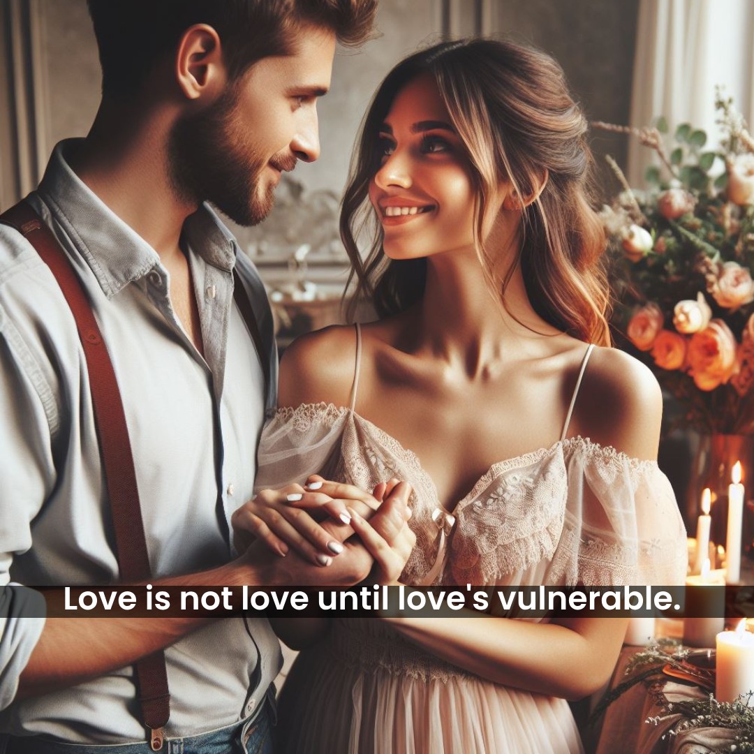 Love is not love until love's vulnerable. - Short Love status