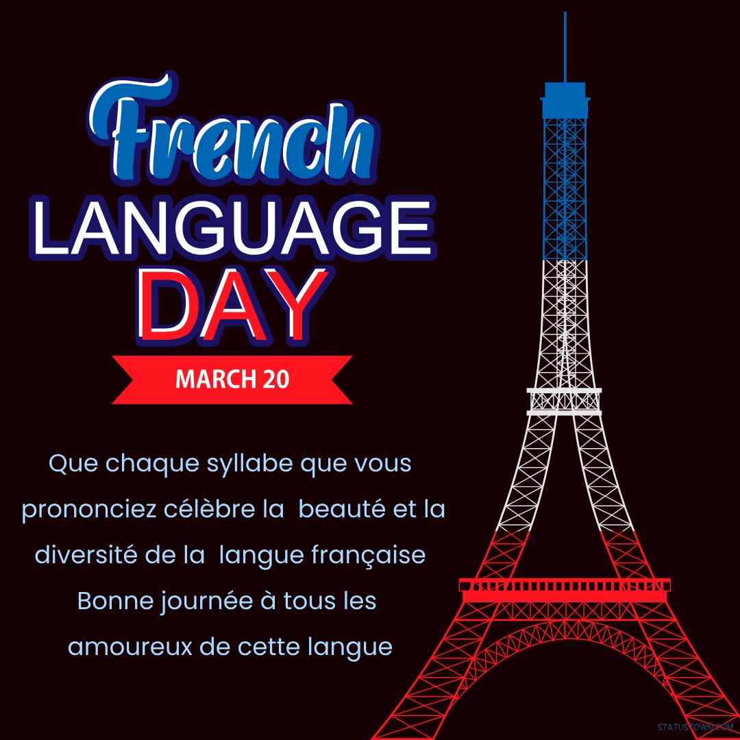 french language day wishes Status
