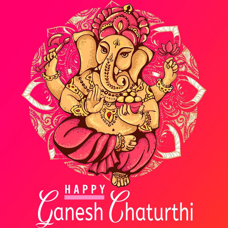 May Lord Ganesha Fill Your Life With Prosperity And Success. Happy Ganesh Chaturthi. - Ganesh Chaturthi Status