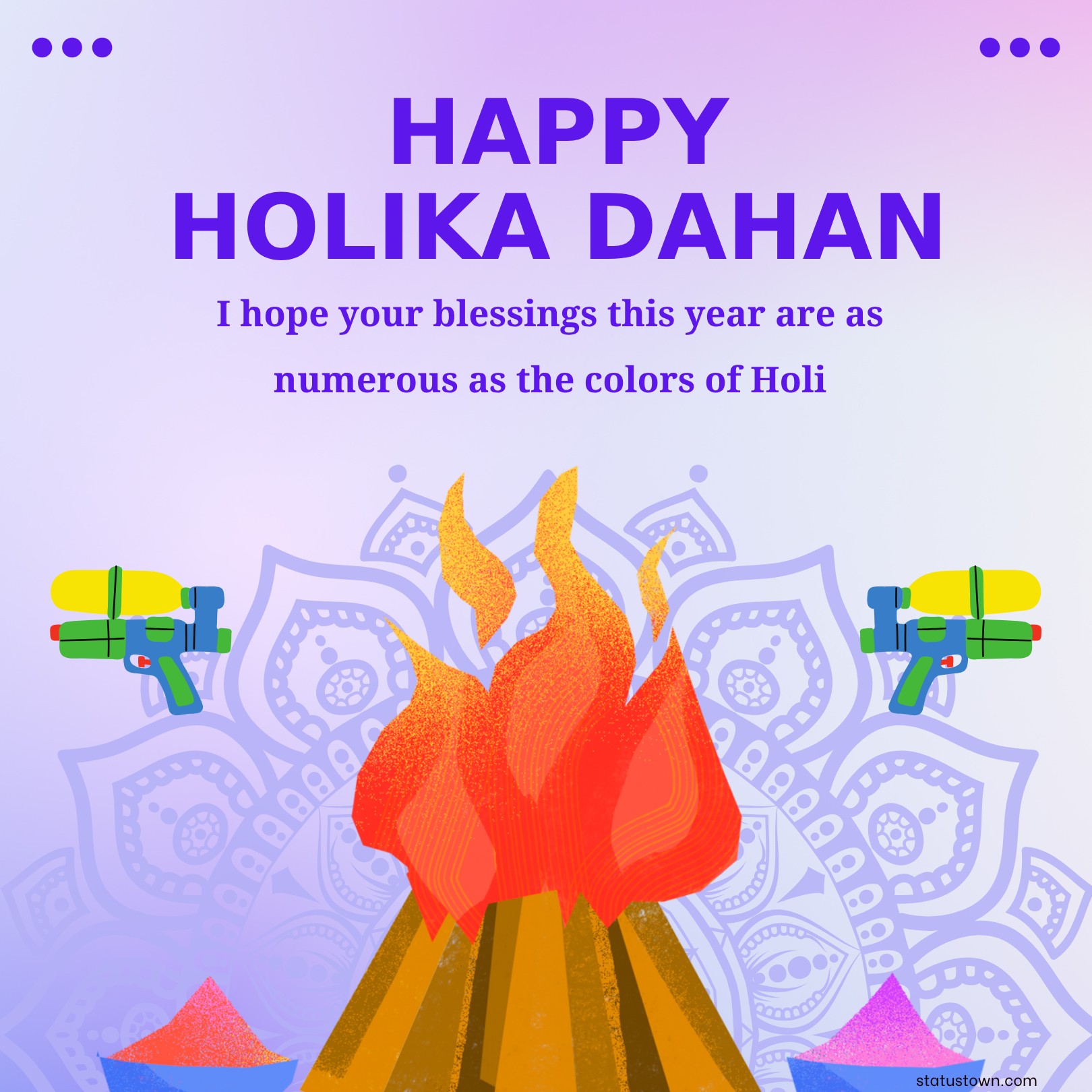 I hope your blessings this year are as numerous as the colors of Holi! - Holi Wishes wishes, messages, and status