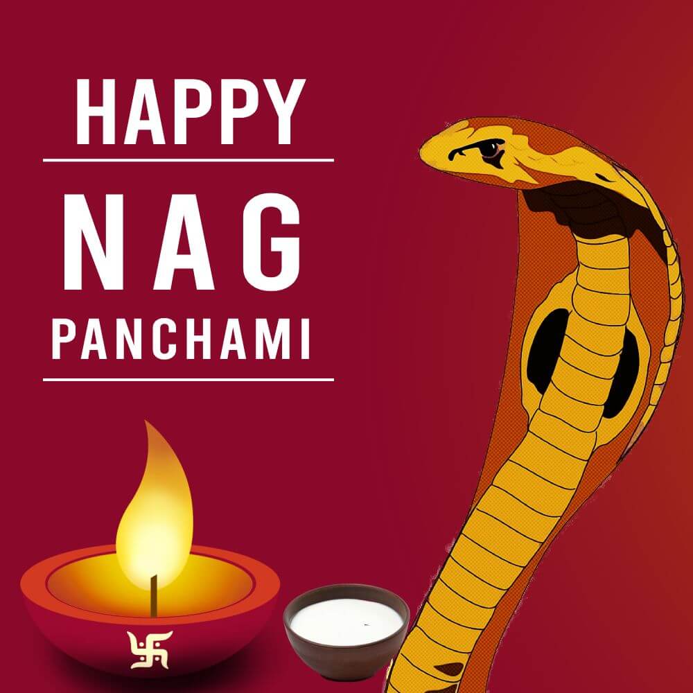 बढ़िया-बढ़िया पकवान खायें, और सापों को दूध पिलाये, भगवान शिव खुश होंगे भक्तों से हमारी तरफ से आपको नाग पंचमी की बधाई दिल से। - Nag Panchami   wishes, messages, and status