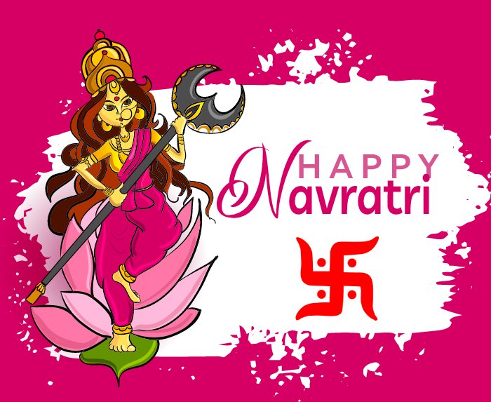 Maa Durga means she, who is incomprehensible to reach. Happy Navratri! - Navratri  Status