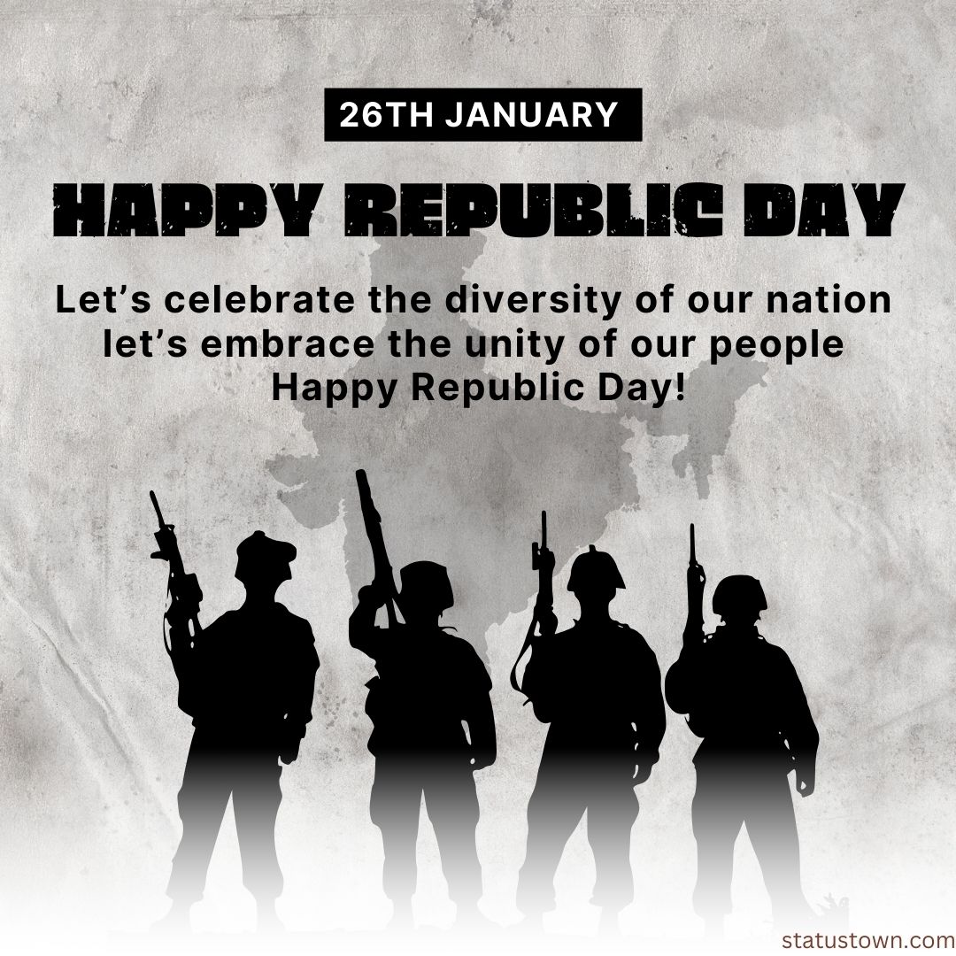 Let’s celebrate the diversity of our nation, let’s embrace the unity of our people. Happy Republic Day!