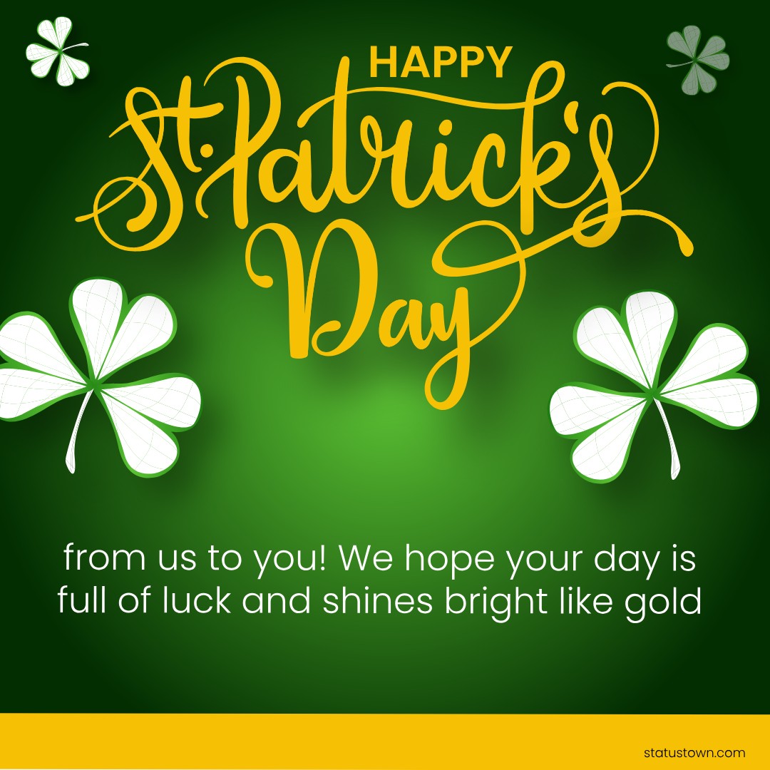 saint patrick's day wishes Text