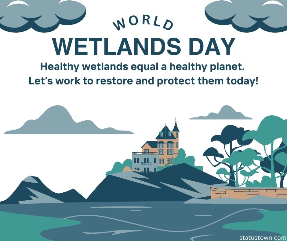 Healthy wetlands equal a healthy planet. Let’s work to restore and protect them today!