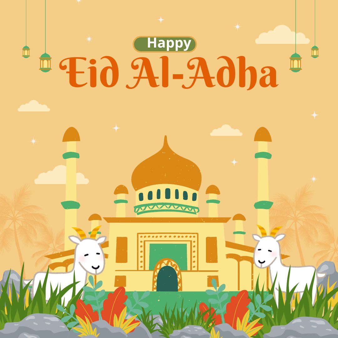 Wishing you a blessed Eid al-Adha filled with joy, peace, and prosperity. Eid Mubarak! - Eid al-Adha Messages wishes, messages, and status