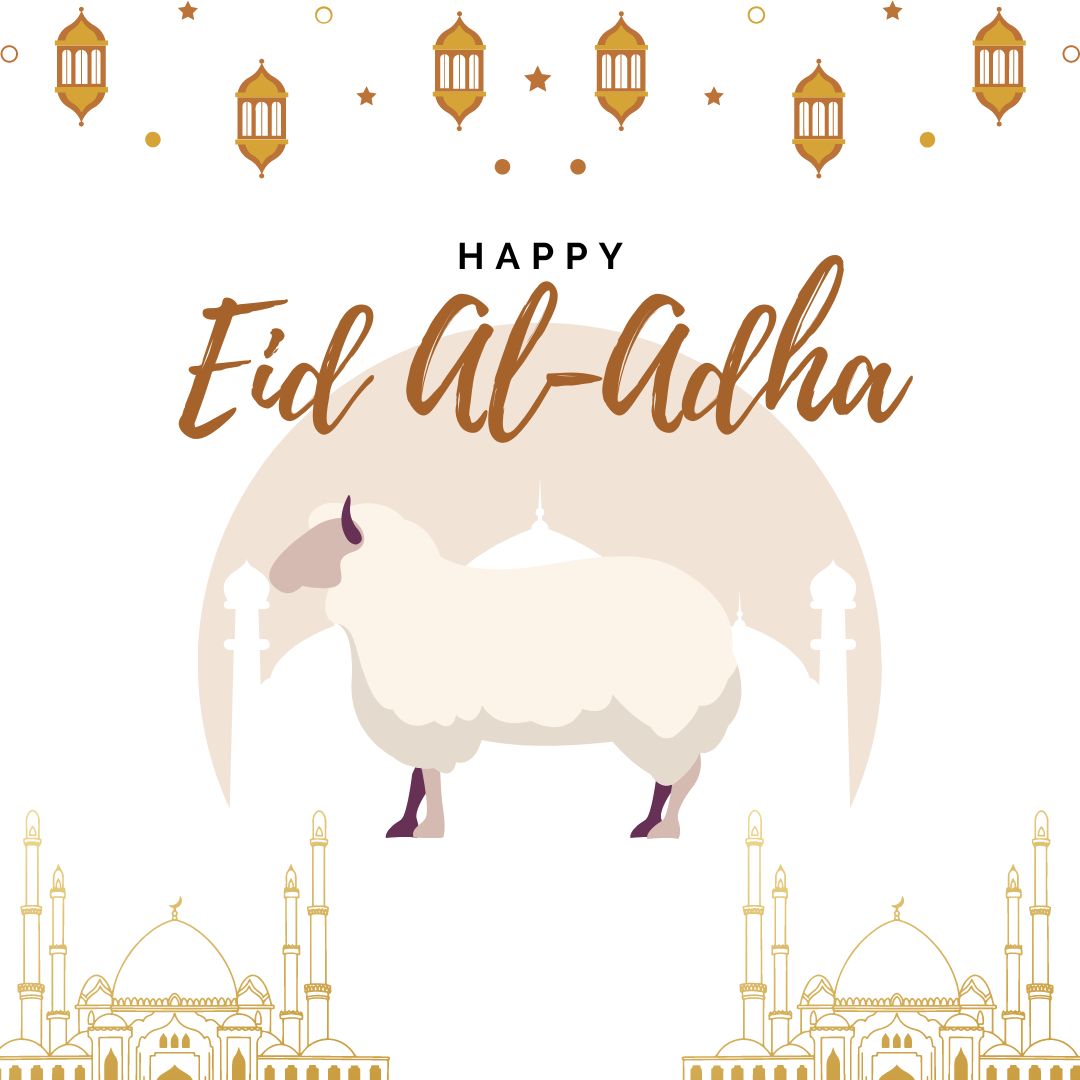 Eid al-Adha Mubarak! May this special day bring peace, happiness, and prosperity to everyone. - Eid al-Adha Messages wishes, messages, and status