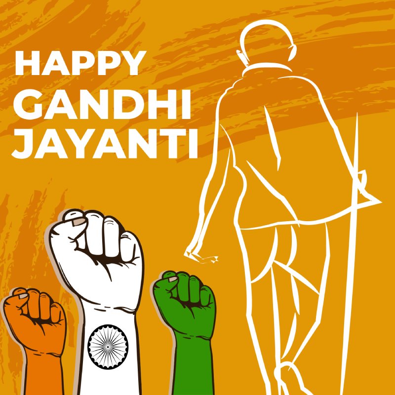 Whenever you are confronted with an opponent, conquer him with love. - gandhi jayanti Status