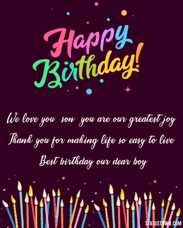 Best Birthday Wishes for Son Quotes Images