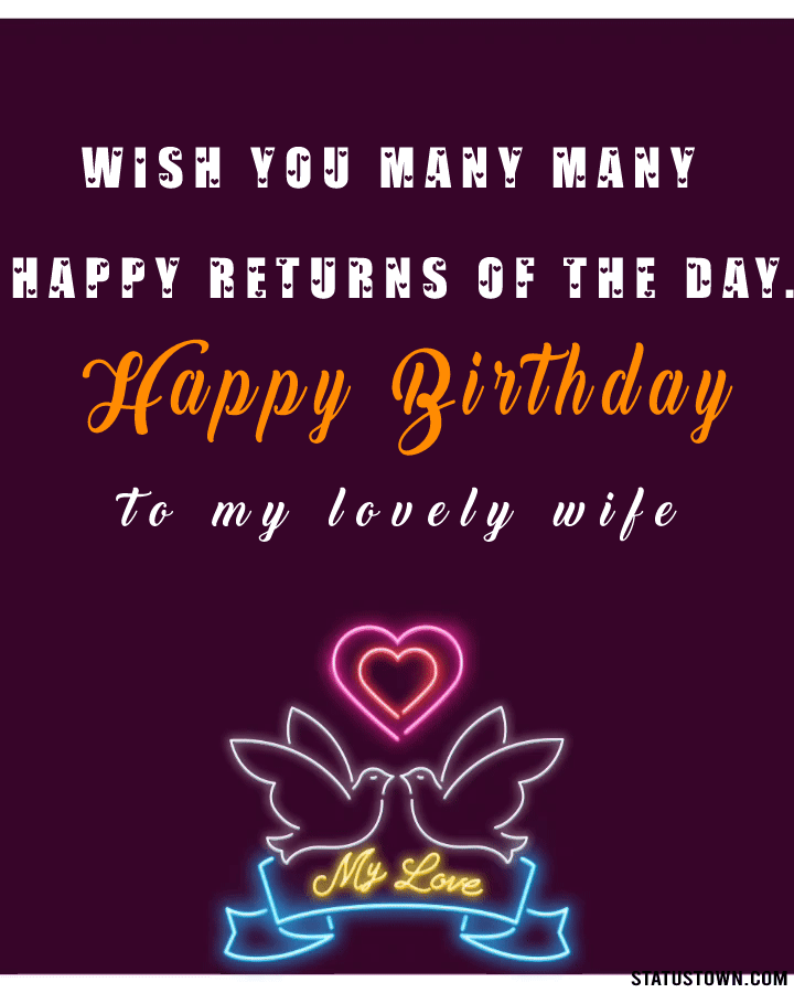 Latest Birthday Wishes for Wife Greeting Images