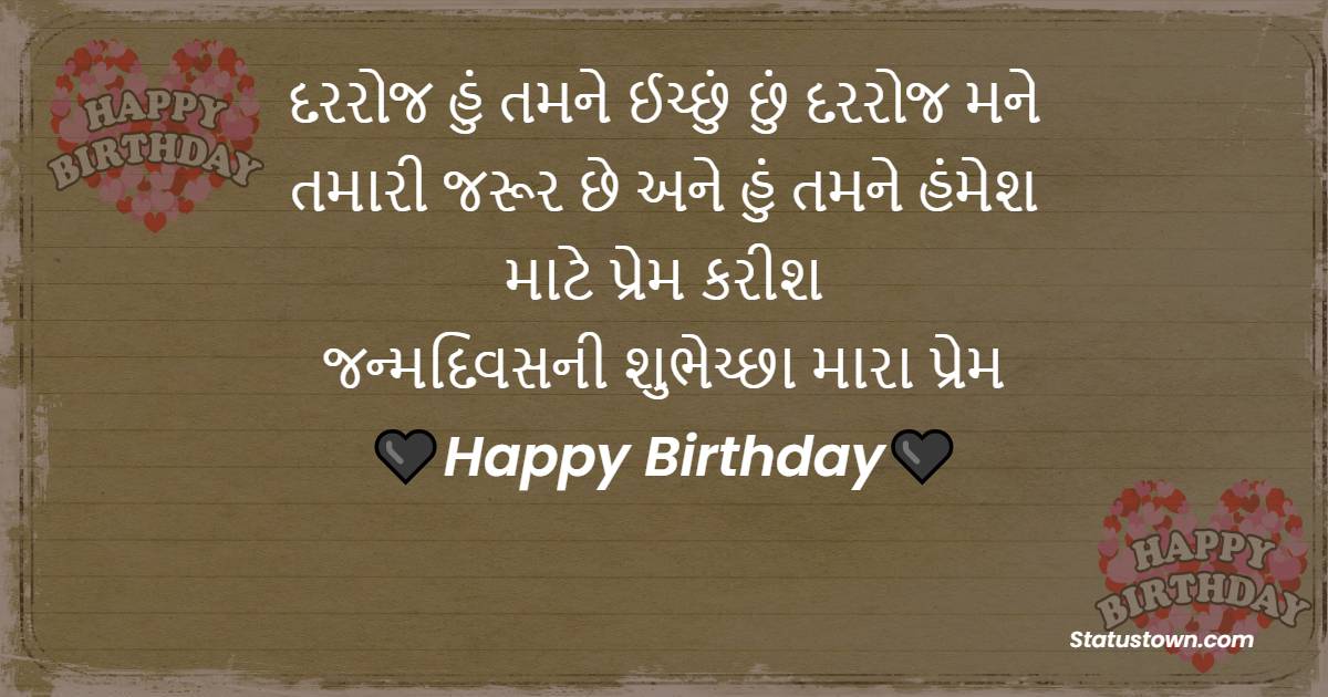 Birthday Wishes For Wife in Gujarati
