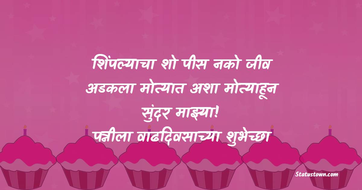 Amazing birthday wishes for wife in marathi