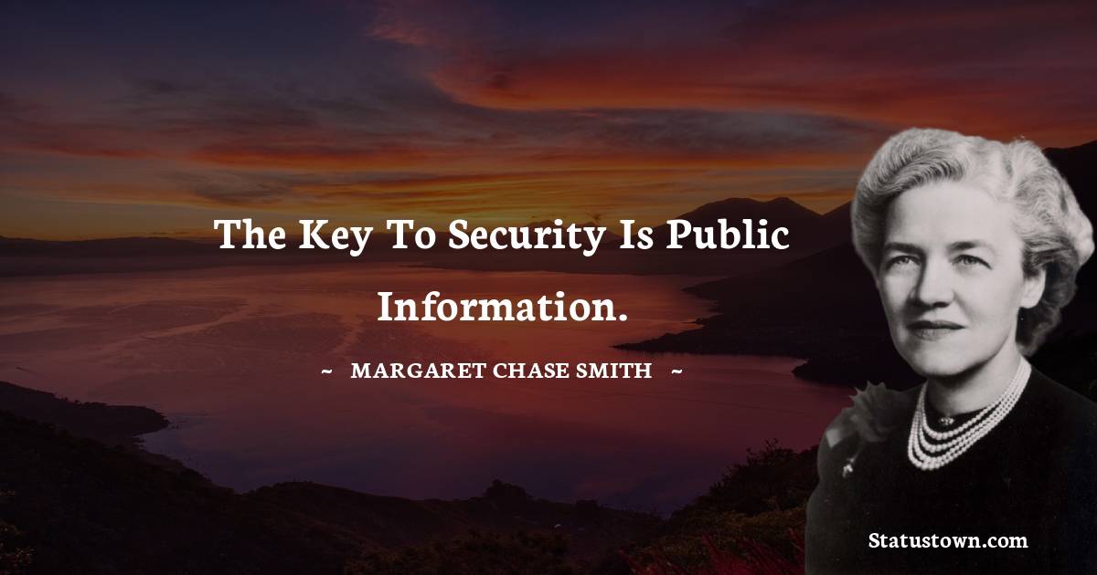 The key to security is public information.