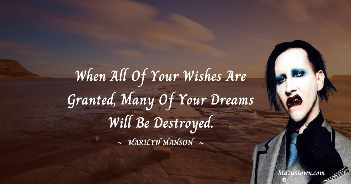Marilyn Manson Positive Quotes
