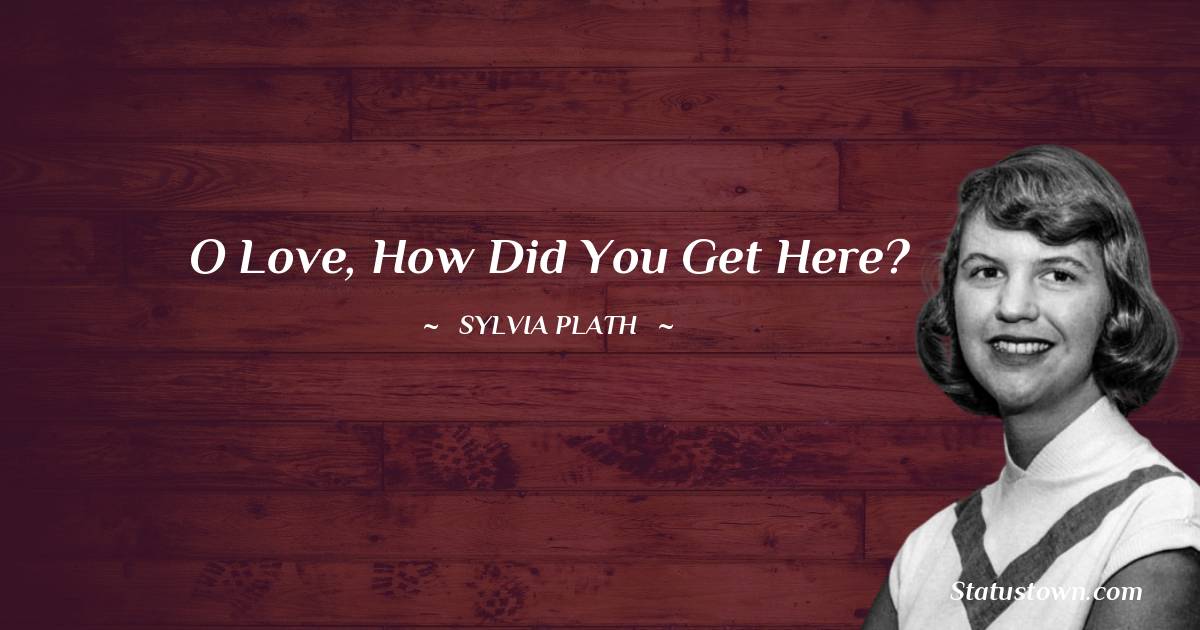 Sylvia Plath Quotes - O love, how did you get here?
