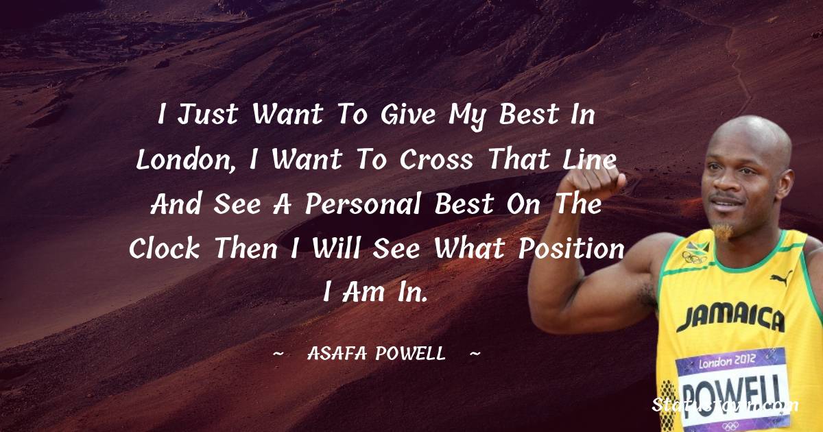 Asafa Powell Thoughts