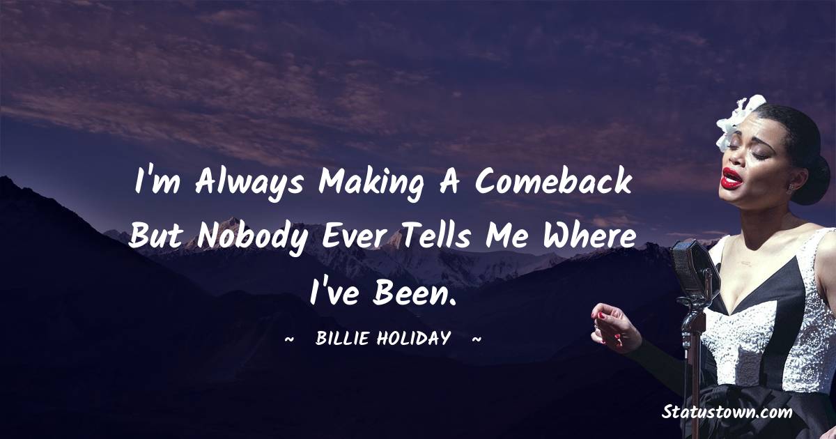 Unique Billie Holiday Thoughts