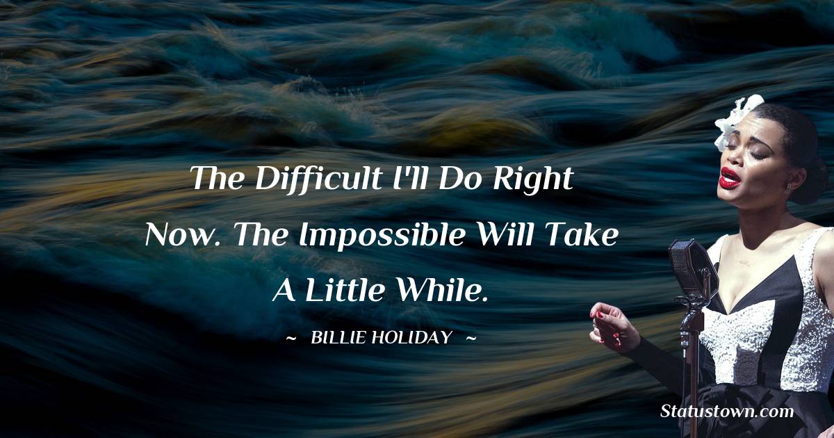 Billie Holiday Thoughts