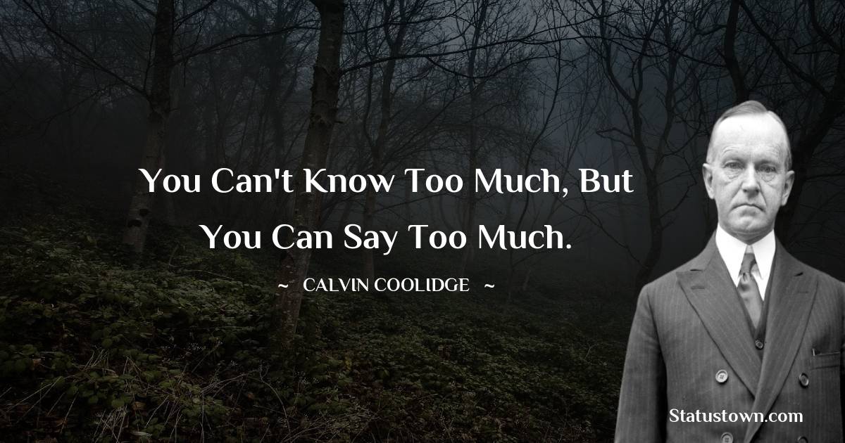 Calvin Coolidge Thoughts