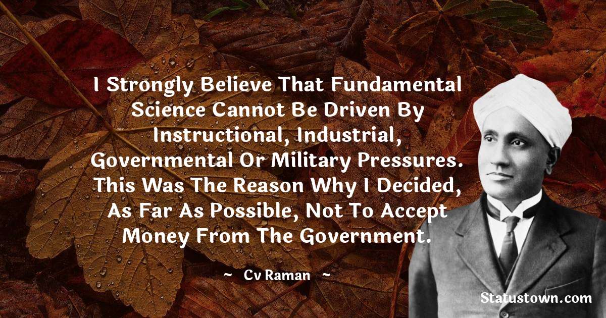 C.V. Raman Positive Thoughts