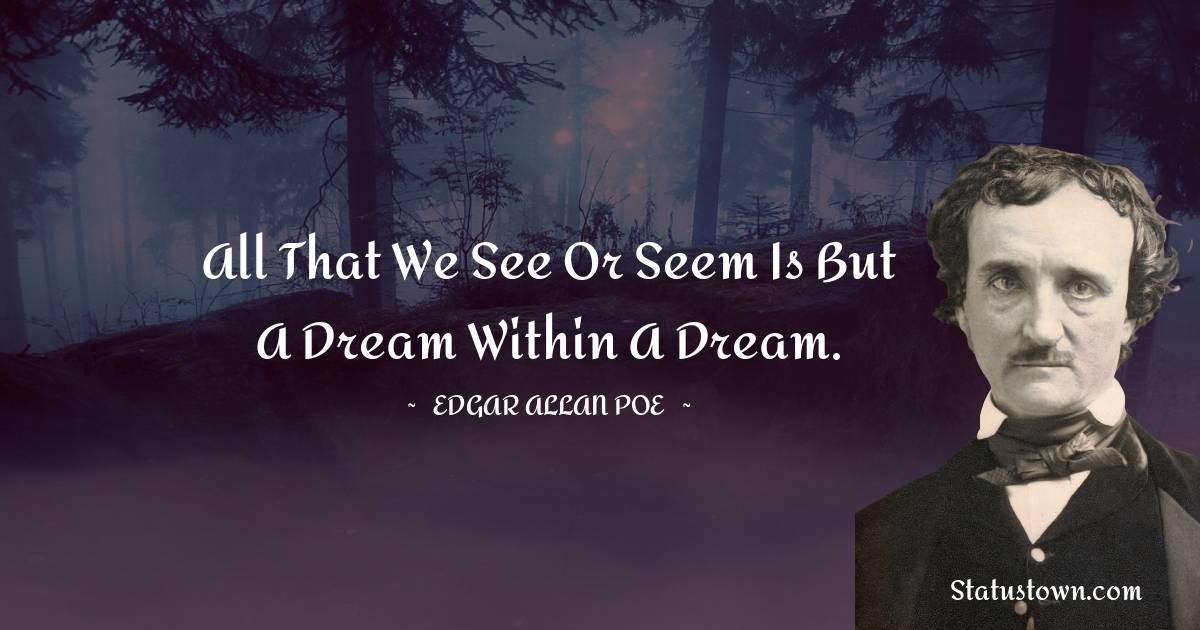 edgar allan poe dream within a dream meaning