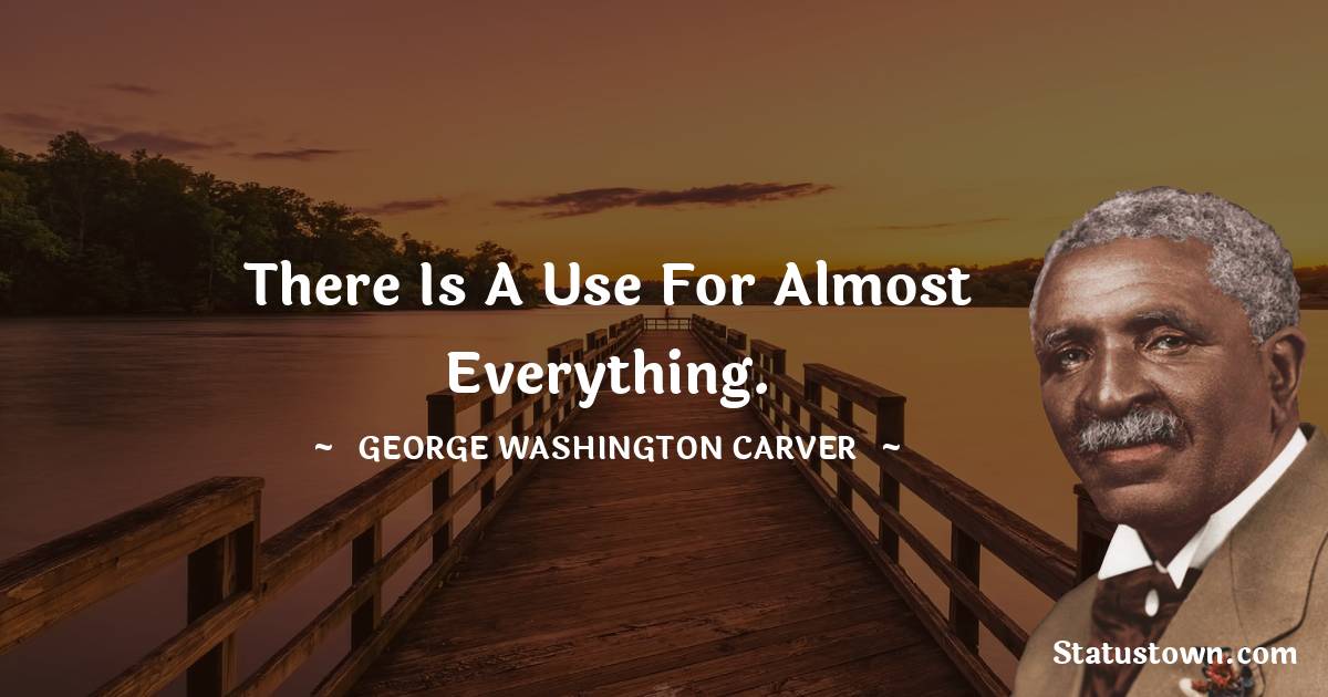 George Washington Carver Quotes - There is a use for almost everything.