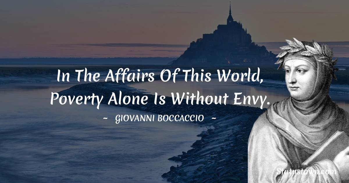Giovanni Boccaccio Inspirational Quotes