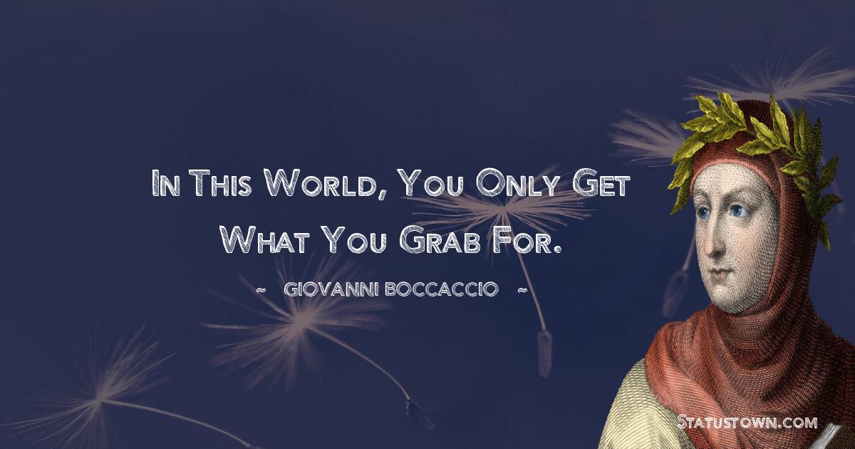 Giovanni Boccaccio Unique Quotes