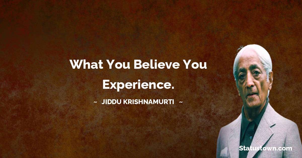 Jiddu Krishnamurti Thoughts