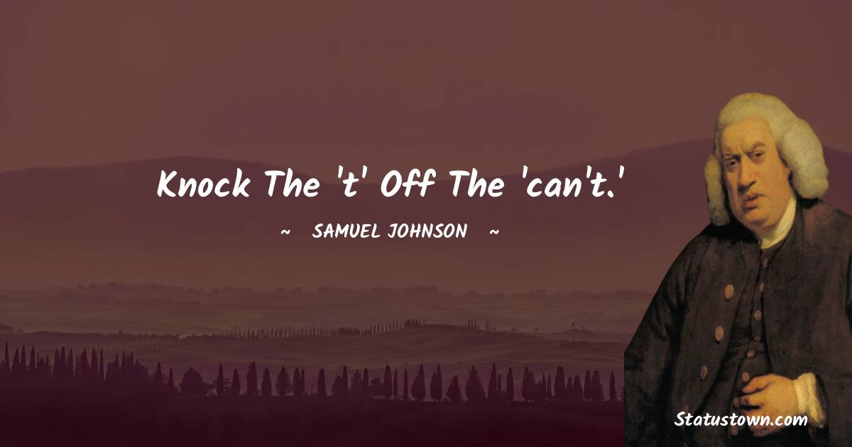 Samuel Johnson Positive Thoughts