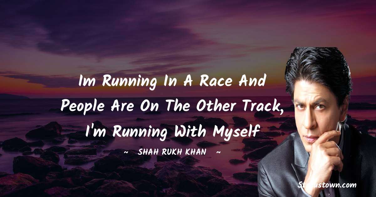 Im running in a race and people are on the other track, I'm running with myself