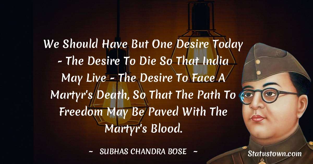 Simple Subhas Chandra Bose Messages