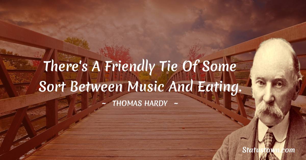 There's a friendly tie of some sort between music and eating.