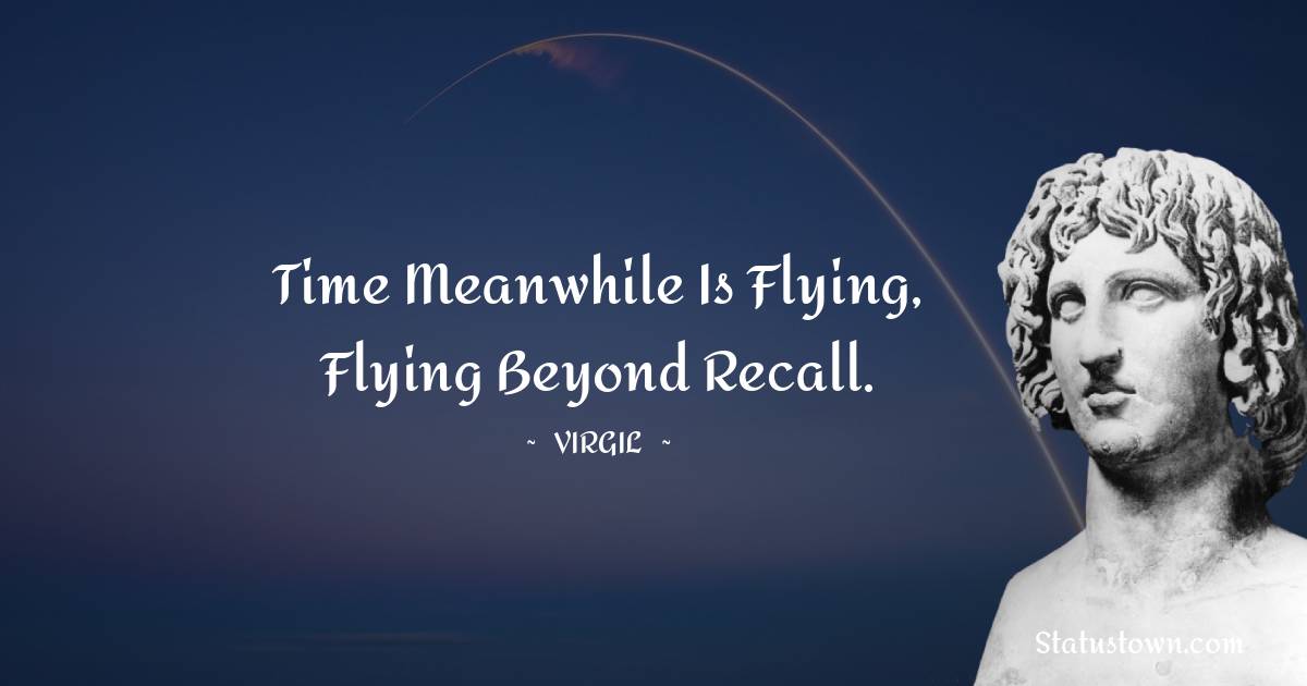 Time meanwhile is flying, flying beyond recall. - Virgil  quotes